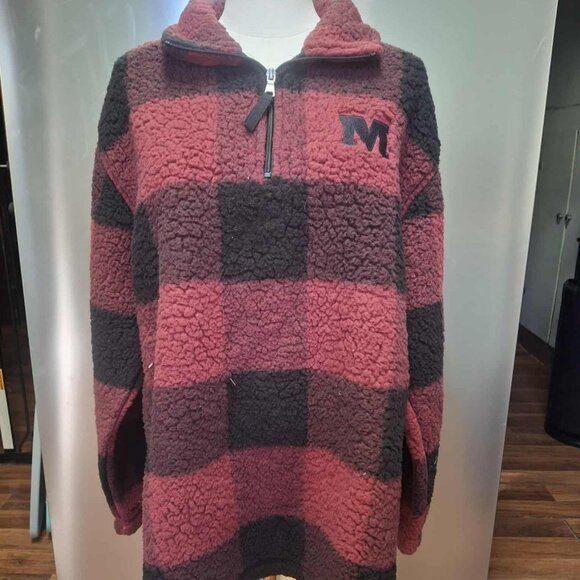 Monmouth Scotts Plaid Sherpa Pullover by Boxercraft - Picture 1 of 7